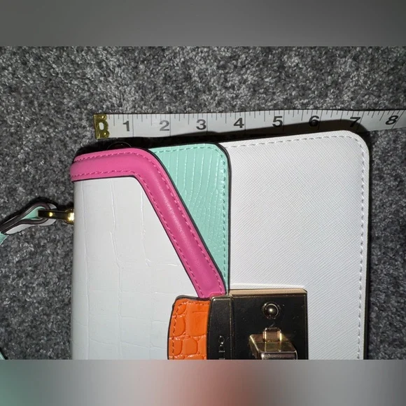 ALDO White, Pink, Mint & Orange Top-Handle Satchel - Picture 5 of 10